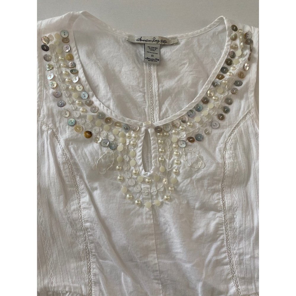 America Rag 100% cotton peplum top size small - Picture 3 of 10